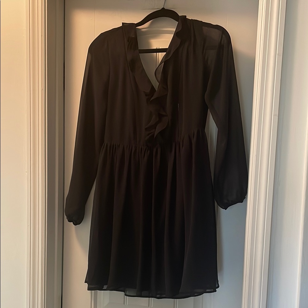 Elegant Black Ruffle Dress